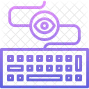 Clavier Enregistreur De Frappe Oeil Icône