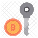 Clé Bitcoin  Icône