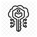 Cryptage Cle Cloud Icon
