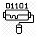 Clean Binary Code Digital Code Binary Data Icono