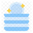Cleaning Plates Hygiene Icon