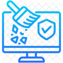 Clean Computer Cleaning Icon