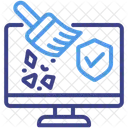 Clean Computer Cleaning Icon