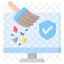 Clean Computer Cleaning Icon