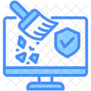 Clean Computer Cleaning Icon