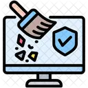 Clean Computer Cleaning Icon