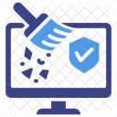 Clean Computer Cleaning Icon