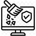 Clean Computer Cleaning Icon