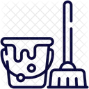 Clean Cleaning Mop Icon