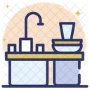 Clean Kitchen Clean Cutlery Clean Sink Icon