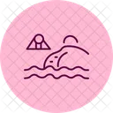 Clean river by farm  Icon