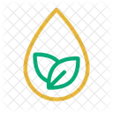 Water Water Drop Leaves Icon