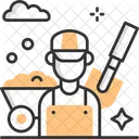Cleaner Janitor Man Icon