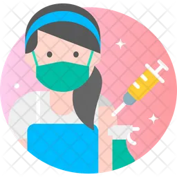 Female Cleaner Vaccination  Icon