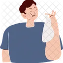Cleaner Man Happy Icon
