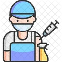 Male Cleaner Vaccination  Icon