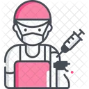 Male Cleaner Vaccination  Icon