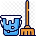Clean Cleaning Mop Icon