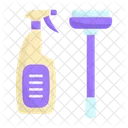 Water Spray Bottle Wiper Icon