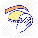 Cleaning around eye  Icon