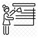 Cleaning Blinds Curtains Drapery Icon