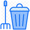 Cleaning Brush And Dustbin  Icon