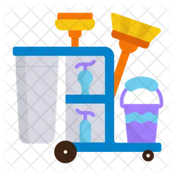 Cleaning cart  Icon