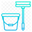 Mop And Bucket Mop Bucket Icon