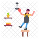 Cleaning Fan Fan Dusting Housekeeper 아이콘