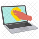 Cleaning laptop  Icon