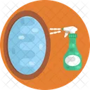 Cleaning Mirrors Spray Bottle Icon