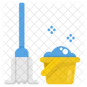Cleaning Mop Spin Icon