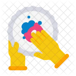 Cleaning plates  Icon