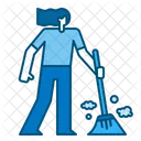 청소 서비스 청소 청소 브러쉬 아이콘