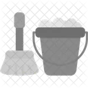Cleaning Tools Brush Bucket Icon