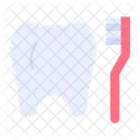 Cleaning tooth with brush  Icon