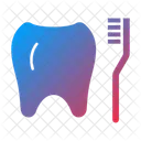 Cleaning Tooth With Brush  Icon