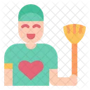 Cleaning Volunteer  Icon