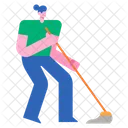 Cleaning Worker  Icon