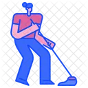 Cleaning Worker  Icon