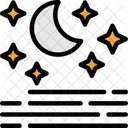 Clear Night Sky Starlit Night Unobstructed View Icon