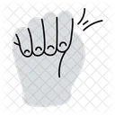Clenched Hand Clenched Fist Alphabet Gesture Icon