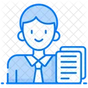 Clerk Bookkeeper Administrator Icon