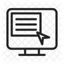 En Linea Cursor Pagina Web Icono