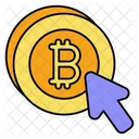 Click Bitcoin Crypto Digital Currency Icon
