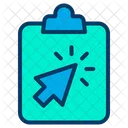 Clipboard Pointer Arrow Icon