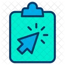 Clipboard Pointer Arrow Icon