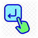 Click Enter Finger Sign Gesture Icon