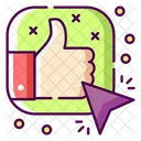 Click On Like Button  Icon