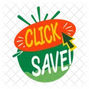 Click Save Promotional Marketing Icon